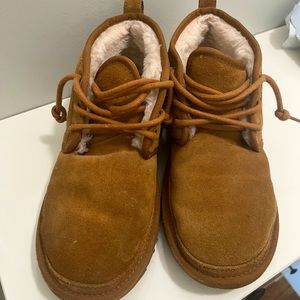 Chestnut men's Nuemel Uggs. Lightly worn for a few months. Good condition.